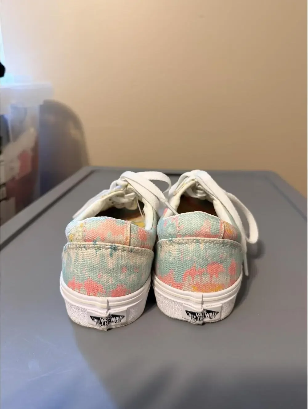Vans Old Skool Pastel Watercolor Tie Dye Canvas Sneakers Womens 7